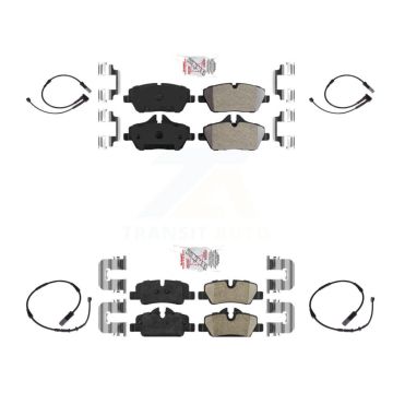 Front Rear Ceramic Disc Brake Pads And Wear Sensors Kit For Mini Cooper KNW-100221
