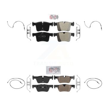 Front Rear Ceramic Disc Brake Pads And Wear Sensors Kit For BMW 320i xDrive 328d 2.0L KNW-100262