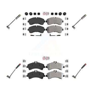 Front Rear Ceramic Disc Brake Pad & Extra Wear Sensor Kit For Mercedes-Benz Sprinter 3500 KNW-100269