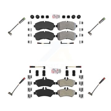 Front Rear Ceramic Disc Brake Pad & Extra Wear Sensor Kit For Mercedes-Benz Sprinter 3500 KNW-100272