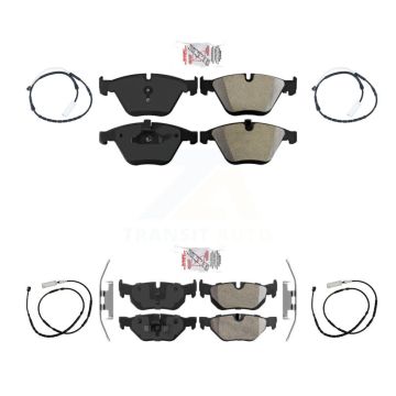 Front Rear Ceramic Disc Brake Pads And Wear Sensors Kit For BMW X1 KNW-100273