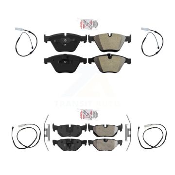 Front Rear Ceramic Disc Brake Pads And Wear Sensors Kit For BMW X1 KNW-100277