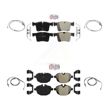 Front Rear Ceramic Disc Brake Pads And Wear Sensors Kit For BMW X3 X4 KNW-100288