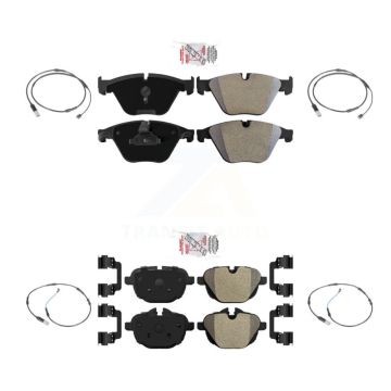 Front Rear Ceramic Disc Brake Pad & Wear Sensor Kit For BMW 535i 528i 535d ActiveHybrid 5 KNW-100290