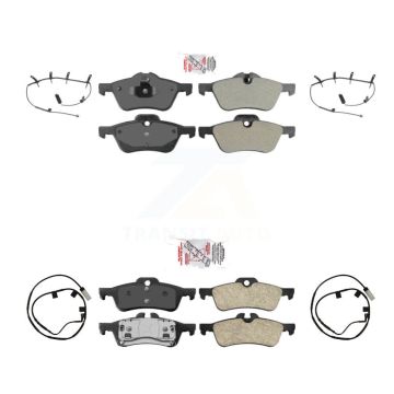 Front Rear Ceramic Disc Brake Pads And Wear Sensors Kit For 2006 Mini Cooper 1.6L KNW-100295
