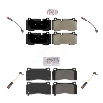 Front Rear Ceramic Disc Brake Pads Wear Sensor Kit For 2011-2014 Mercedes-Benz CL550 4.7L KNW-100321