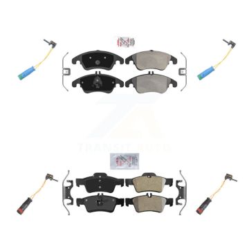 Front Rear Ceramic Disc Brake Pads And Wear Sensors Kit For Mercedes-Benz E400 KNW-100328