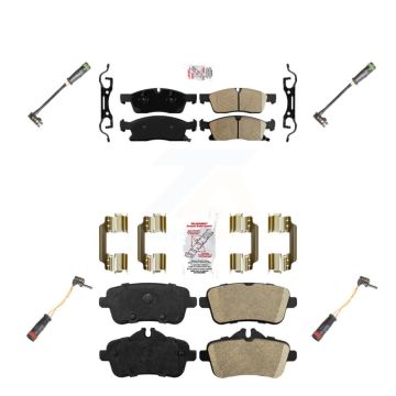 Front Rear Ceramic Brake Pads Wear Sensor Kit For Mercedes-Benz GLE400 GL350 GLS450 GL450 KNW-100329