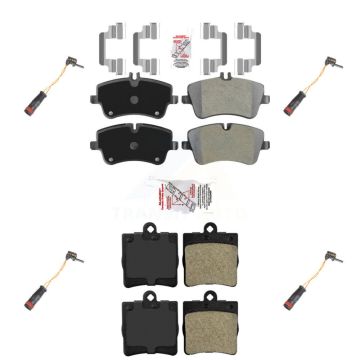 Front Rear Ceramic Disc Brake Pads And Wear Sensors Kit For Mercedes-Benz C230 C240 KNW-100332