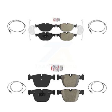 Front Rear Ceramic Disc Brake Pads And Wear Sensors Kit For 2012 BMW 750i GAS engine KNW-100347