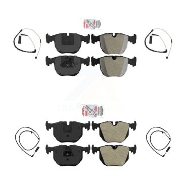 Front Rear Ceramic Disc Brake Pads And Wear Sensors Kit For Land Rover Range KNW-100364