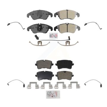 Front Rear Ceramic Disc Brake Pads And Extra Wear Sensors Kit For Audi A7 Quattro A6 KNW-100367