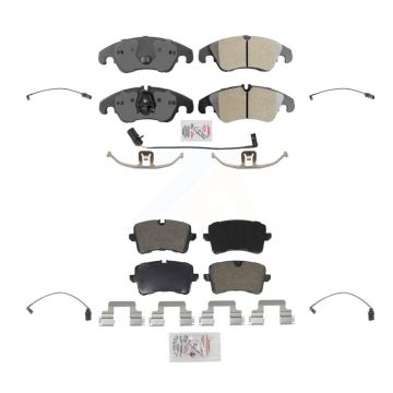 Front Rear Ceramic Disc Brake Pads And Extra Wear Sensors Kit For Audi A6 Quattro KNW-100368