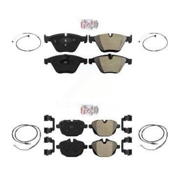 Front Rear Ceramic Disc Brake Pads And Wear Sensors Kit For BMW Z4 KNW-100376
