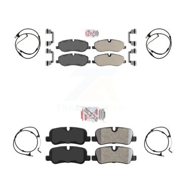 Front Rear Ceramic Disc Brake Pads And Wear Sensors Kit For Land Rover Range Sport KNW-100386