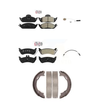 Front Rear Ceramic Brake Pads & Wear Sensor Kit (5Pc) For Mercedes-Benz ML320 ML350 ML430 KNW-100394