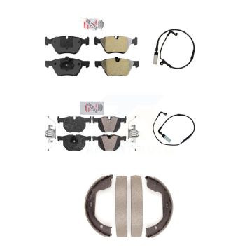 Front Rear Ceramic Disc Brake Pads And Wear Sensors Kit (5Pc) For BMW 525i KNW-100409