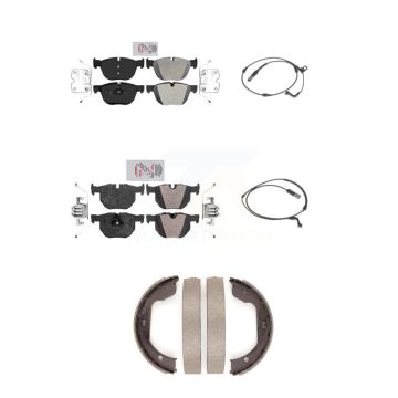Front Rear Ceramic Disc Brake Pads And Wear Sensors Kit (5Pc) For BMW X5 X6 KNW-100410