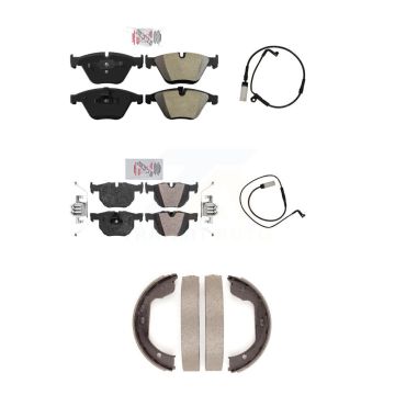 Front Rear Ceramic Disc Brake Pads And Wear Sensors Kit (5Pc) For BMW 535i xDrive KNW-100412