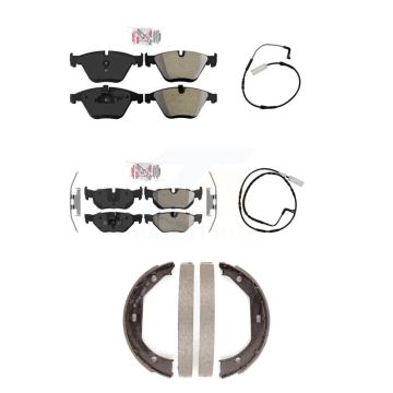 Front Rear Ceramic Disc Brake Pads And Wear Sensors Kit (5Pc) For BMW 328i KNW-100422