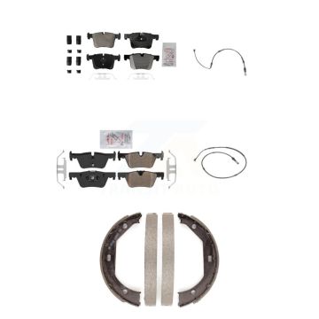 Front Rear Ceramic Disc Brake Pad And Wear Sensor Kit (5Pc) For BMW 320i xDrive 328d 2.0L KNW-100424