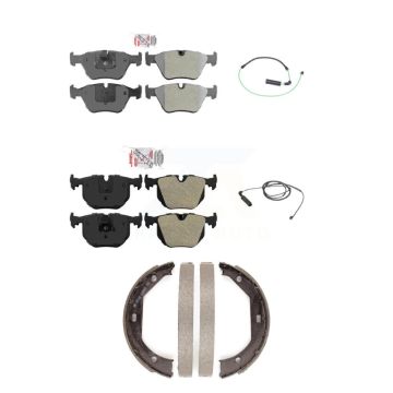 Front Rear Ceramic Disc Brake Pad And Wear Sensor Kit (5Pc) For BMW 330Ci 330i 330xi 3.0L KNW-100430