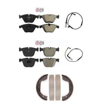 Front Rear Ceramic Disc Brake Pads And Wear Sensors Kit (5Pc) For BMW 550i 545i 645Ci KNW-100440