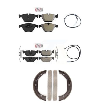 Front Rear Ceramic Disc Brake Pads And Wear Sensors Kit (5Pc) For BMW 328i xDrive KNW-100446