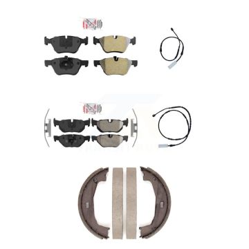 Front Rear Ceramic Disc Brake Pads And Wear Sensors Kit (5Pc) For 2013 BMW 128i 3.0L KNW-100448