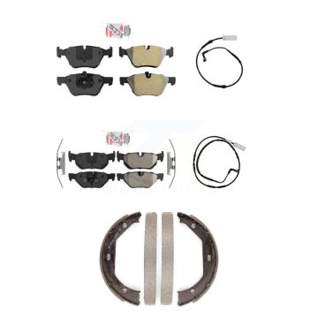 Front Rear Ceramic Disc Brake Pad Wear Sensor Kit (5Pc) For 2007 BMW 328i Wagon with 3.0L KNW-100453