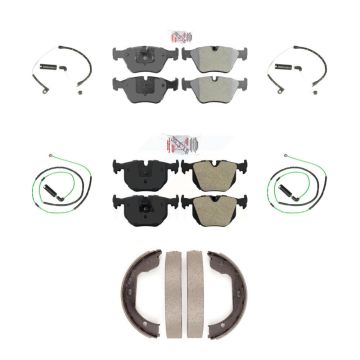 Front Rear Ceramic Disc Brake Pads And Wear Sensors Kit (7Pc) For BMW Z4 KNW-100477