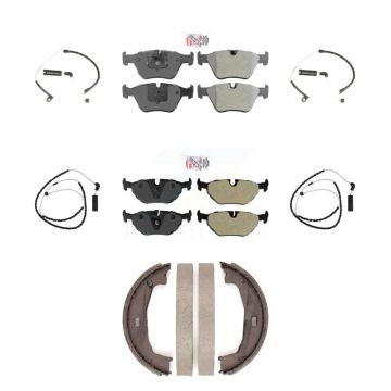 Front Rear Ceramic Disc Brake Pads And Wear Sensors Kit (7Pc) For BMW Z4 KNW-100478