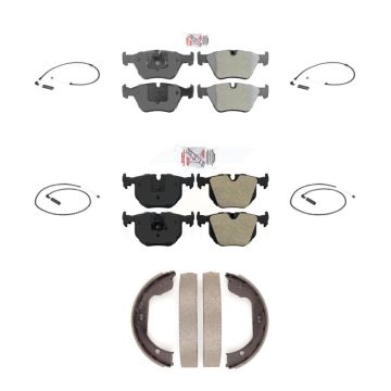 Front Rear Ceramic Disc Brake Pads And Wear Sensors Kit (7Pc) For 2004-2010 BMW X3 KNW-100509