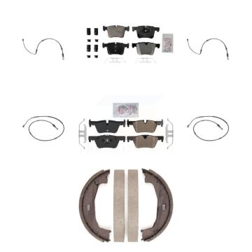 Front Rear Ceramic Disc Brake Pad And Wear Sensor Kit (7Pc) For BMW 320i xDrive 328d 2.0L KNW-100512