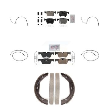 Front Rear Ceramic Disc Brake Pad And Wear Sensor Kit (7Pc) For BMW 320i xDrive 328d 2.0L KNW-100514