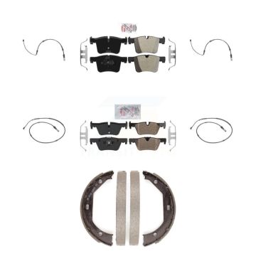Front Rear Ceramic Disc Brake Pad And Wear Sensor Kit (7Pc) For BMW 320i xDrive 328d 2.0L KNW-100515