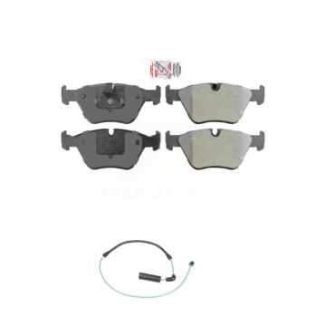 Front Ceramic Disc Brake Pads And Wear Sensors Kit For BMW 330Ci 330i 330xi M3 KNW-100627