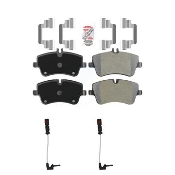 Front Ceramic Brake Pad And Wear Sensor Kit For 2003 Mercedes-Benz CLK320 Coupe with 3.2L KNW-100758