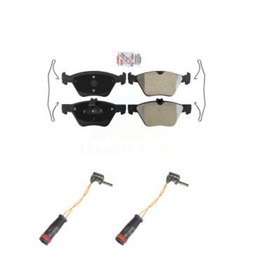 Front Ceramic Disc Brake Pads And Wear Sensors Kit For Mercedes-Benz E350 E300 KNW-100803