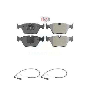 Front Ceramic Disc Brake Pads And Wear Sensors Kit For 2004-2010 BMW X3 KNW-100810