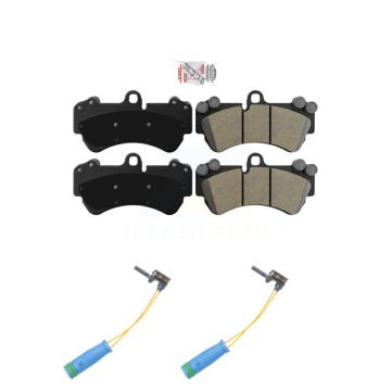 Front Ceramic Disc Brake Pads And Wear Sensors Kit For 2017-2018 Mercedes-Benz G550 4x4 KNW-100833