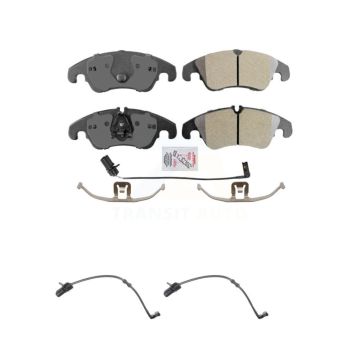Front Ceramic Disc Brake Pads And Extra Wear Sensors Kit For Audi A7 Quattro A6 KNW-100852