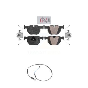 Rear Ceramic Disc Brake Pads And Wear Sensors Kit For 2010 BMW 528i 3.0L KNW-100923