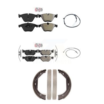 Front Rear Ceramic Disc Brake Pads And Wear Sensors Kit (5Pc) For BMW 328i xDrive KNW-101177
