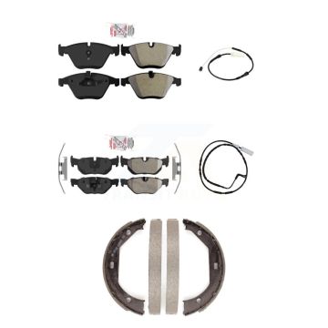 Front Rear Ceramic Disc Brake Pads And Wear Sensors Kit (5Pc) For BMW 328i KNW-101194