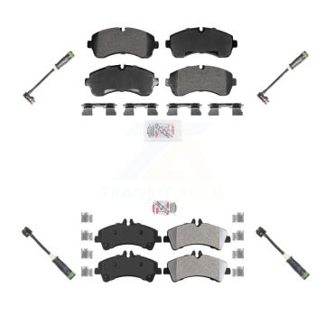 Front Rear Ceramic Disc Brake Pads Wear Sensor Kit For Mercedes-Benz Sprinter 3500 3500XD KNW-101259