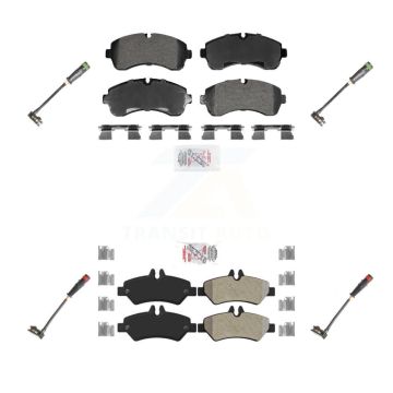Front Rear Ceramic Disc Brake Pads And Wear Sensors Kit For Mercedes-Benz Sprinter 3500 KNW-101260