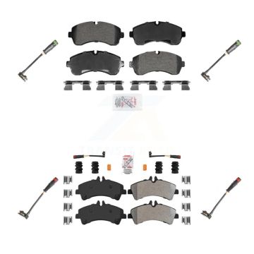 Front Rear Ceramic Disc Brake Pad & Extra Wear Sensor Kit For Mercedes-Benz Sprinter 3500 KNW-101262