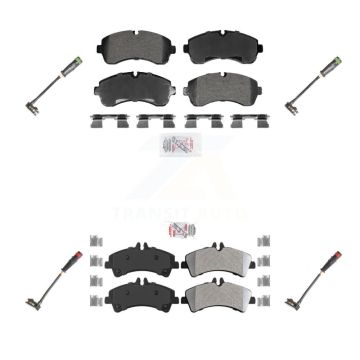 Front Rear Ceramic Disc Brake Pads And Wear Sensors Kit For Mercedes-Benz Sprinter 3500 KNW-101263