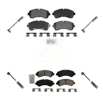 Front Rear Ceramic Disc Brake Pads And Wear Sensors Kit For Freightliner Sprinter 4500 KNW-101265
